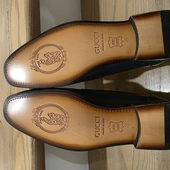 Men\'s Navy Loafers with Gold Accents main image 4